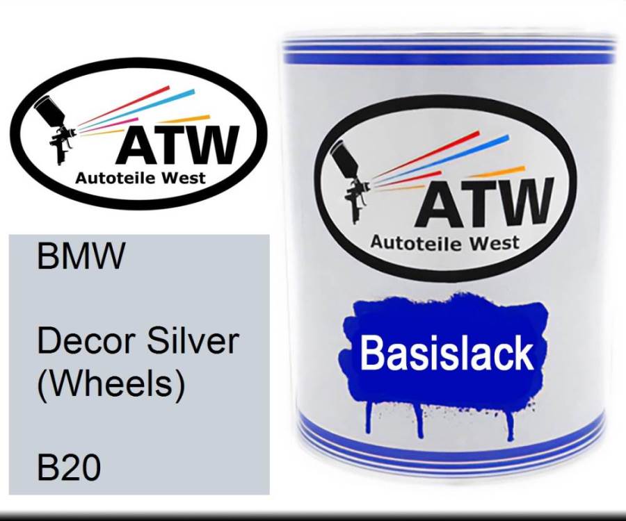BMW, Decor Silver (Wheels), B20: 1L Lackdose, von ATW Autoteile West.
